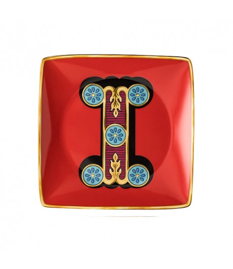 Coppetta quadra Holiday Alfabet I Versace Rosenthal 12 cm