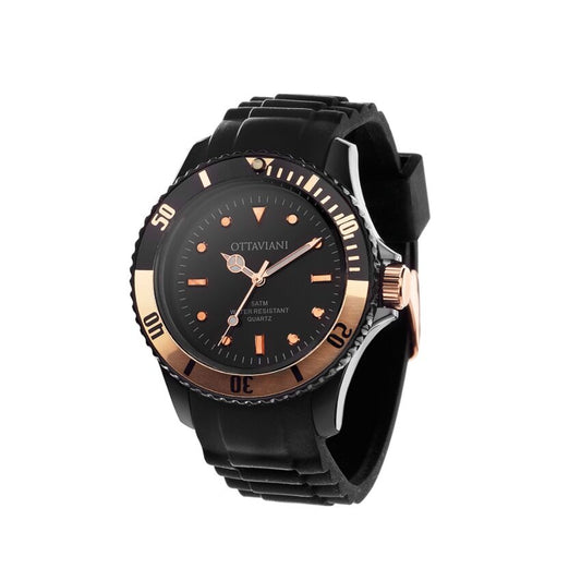 Quarzo silicone nero/oro