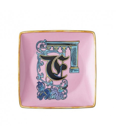 Coppetta quadra Holiday Alfabet F Versace Rosenthal 12 cm