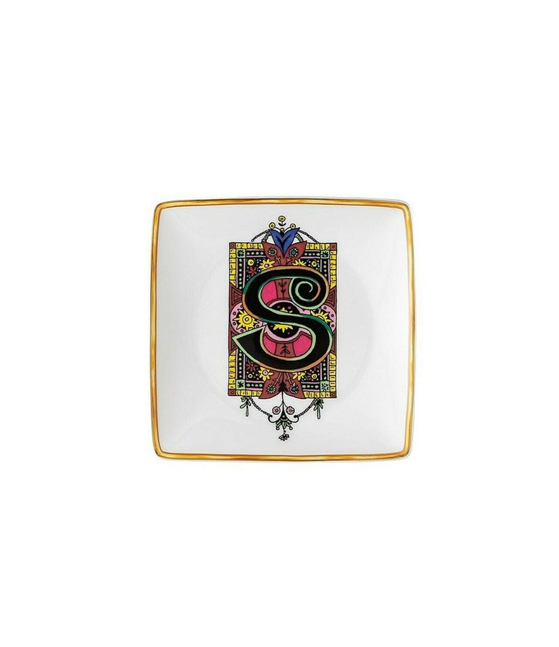 Coppetta quadra Holiday Alfabet S Versace Rosenthal 12 cm